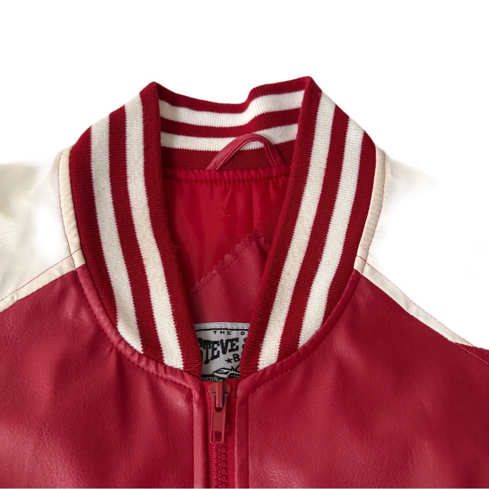 Vintage Steve & Barry's Indiana University Embroidered Leather Varsity Jacket - Picture 4 of 12